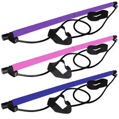 Portable Yoga Pilates Bar Stick with Resistance Band - Innohive