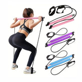 Portable Yoga Pilates Bar Stick with Resistance Band - Innohive
