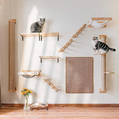 Wall Mounted Cat Climbing Shelf With Sisal - Innohive