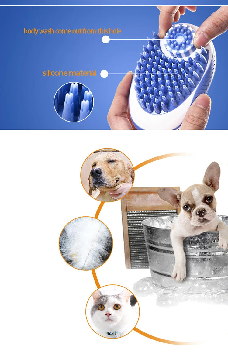 2-in-1 Soft Silicone Pet Pet Massage Comb - Innohive