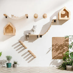 Wall Mounted Cat Climbing Shelf With Sisal - Innohive