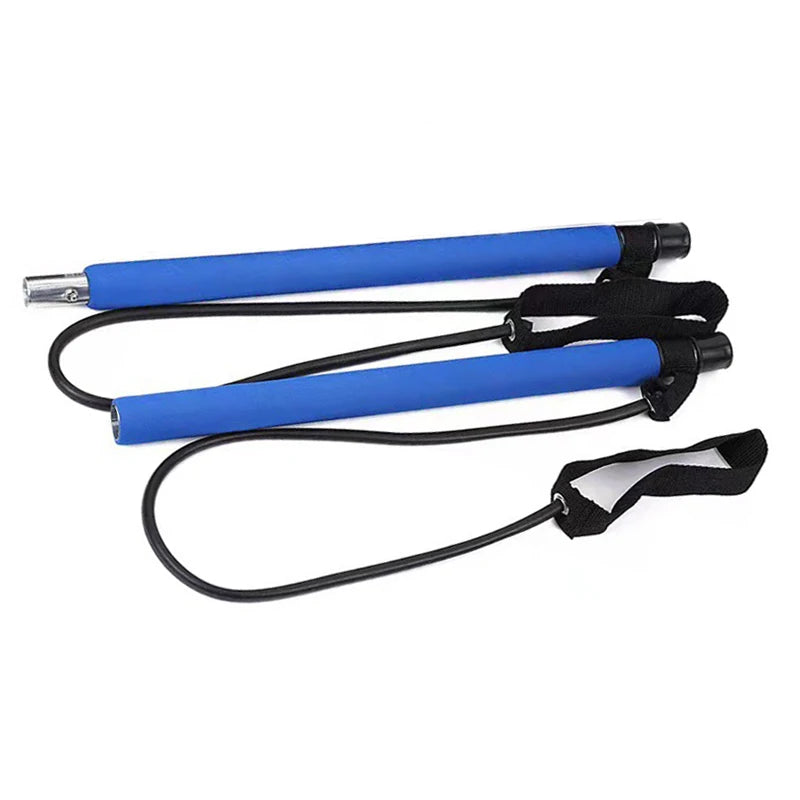 Portable Yoga Pilates Bar Stick with Resistance Band - Innohive