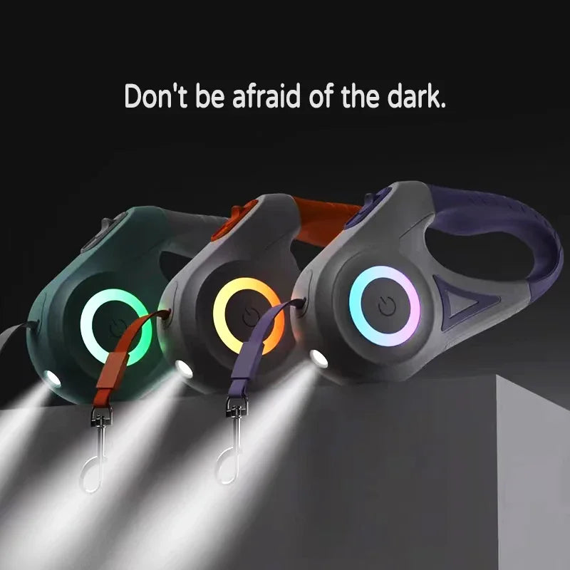 LED Retractable Dog Leash with Light - Innohive
