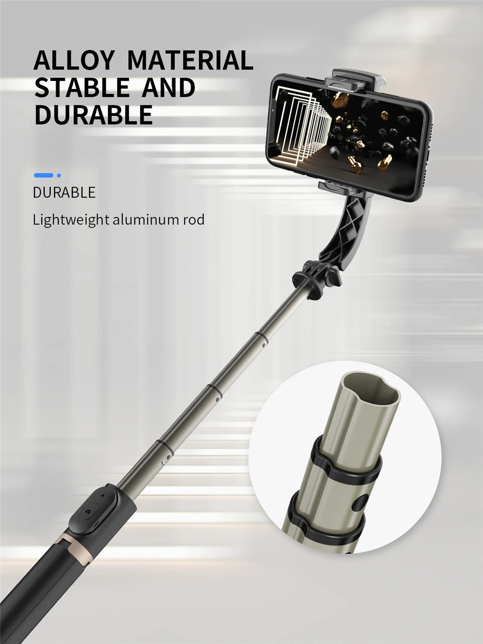 Gimbal Stabilizer Selfie Stick Tripod - Innohive