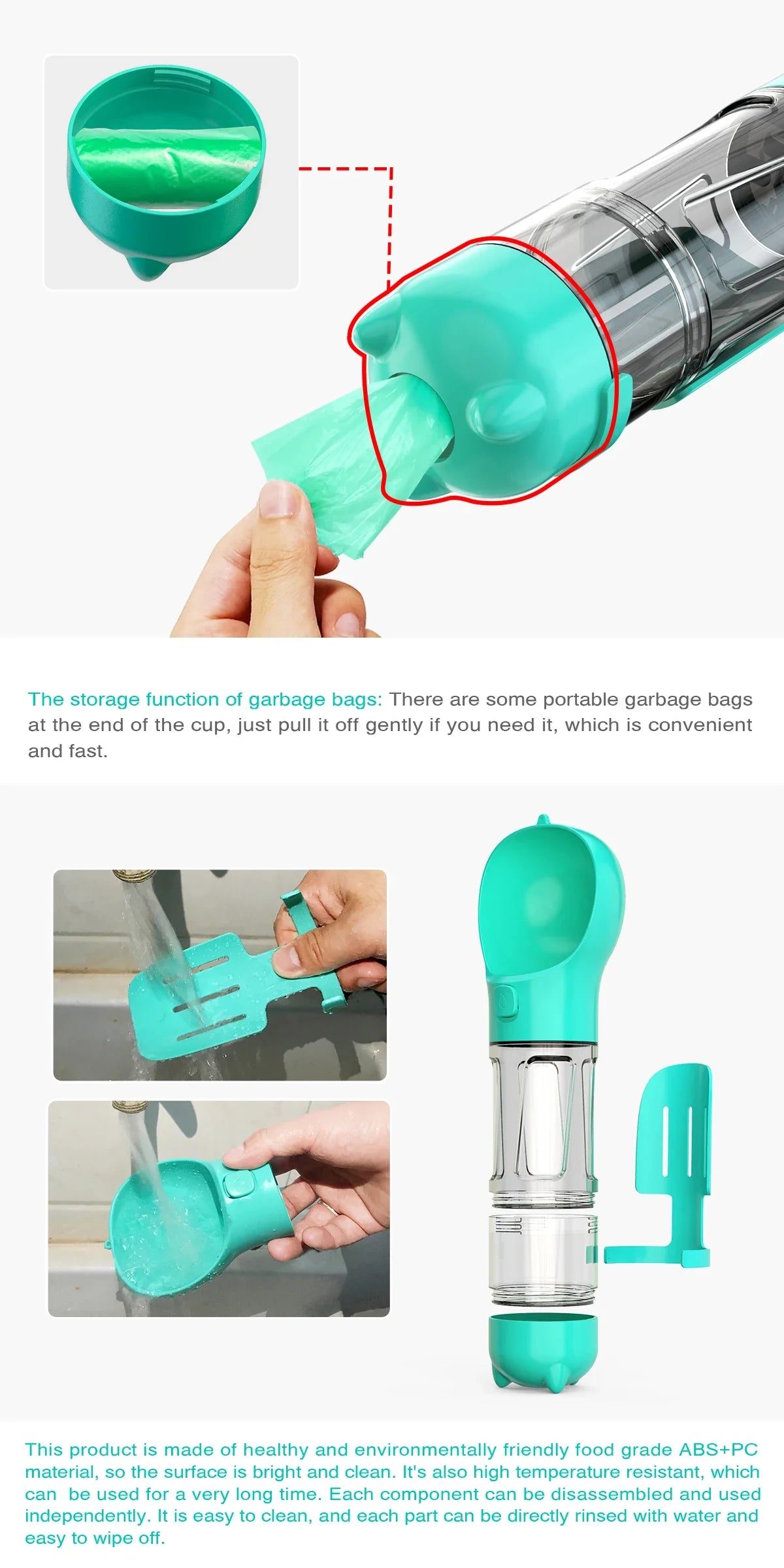 Portable 3 in 1 Water Bottle & Food Feeder - Innohive