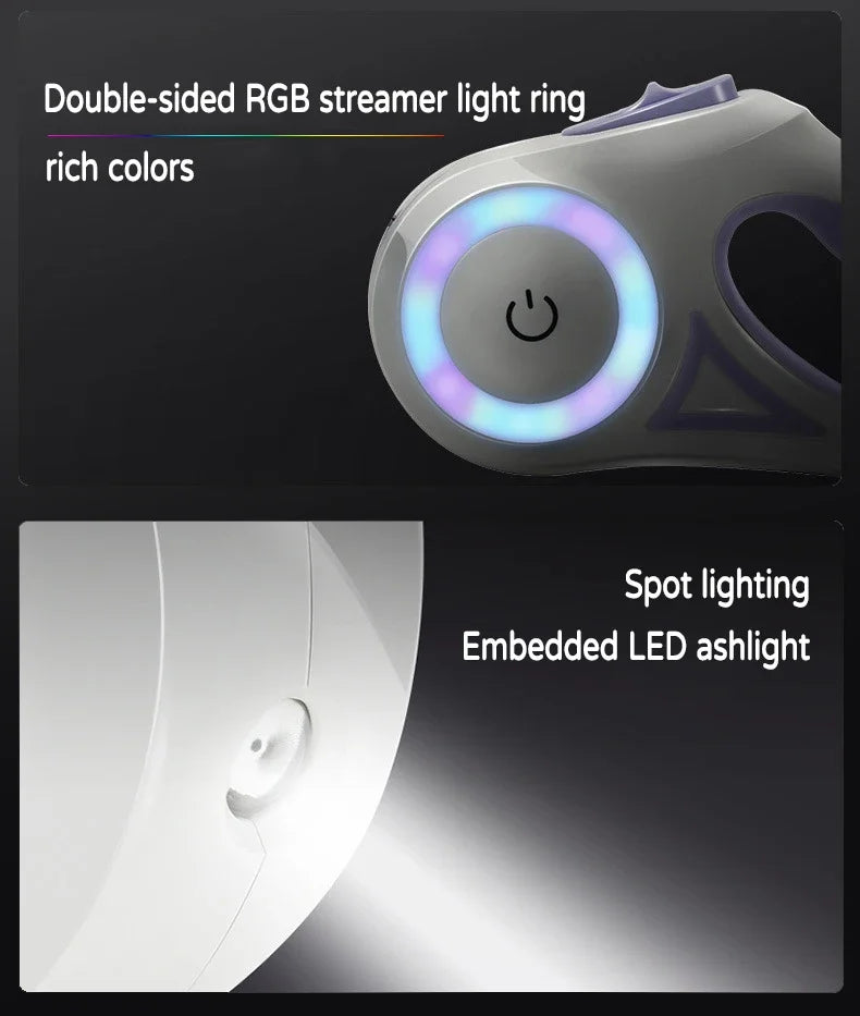 LED Retractable Dog Leash with Light - Innohive