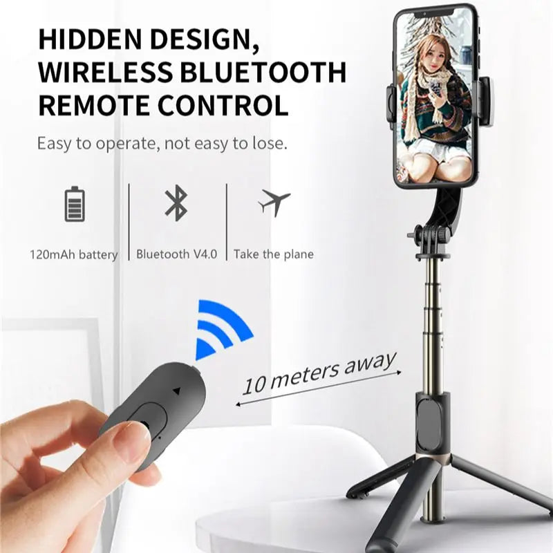 Gimbal Stabilizer Selfie Stick Tripod - Innohive