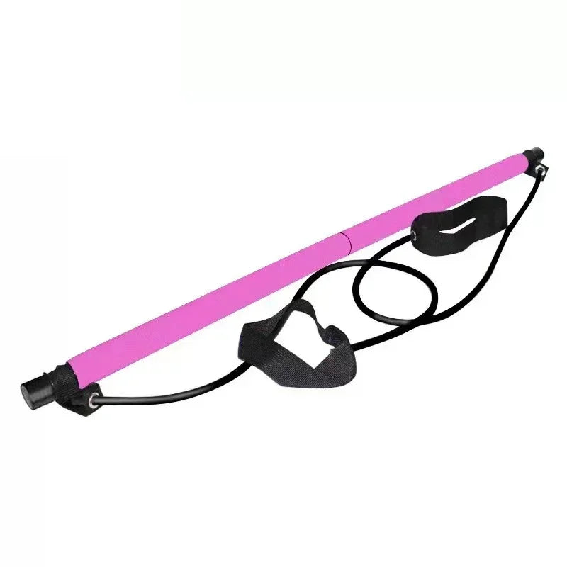 Portable Yoga Pilates Bar Stick with Resistance Band - Innohive
