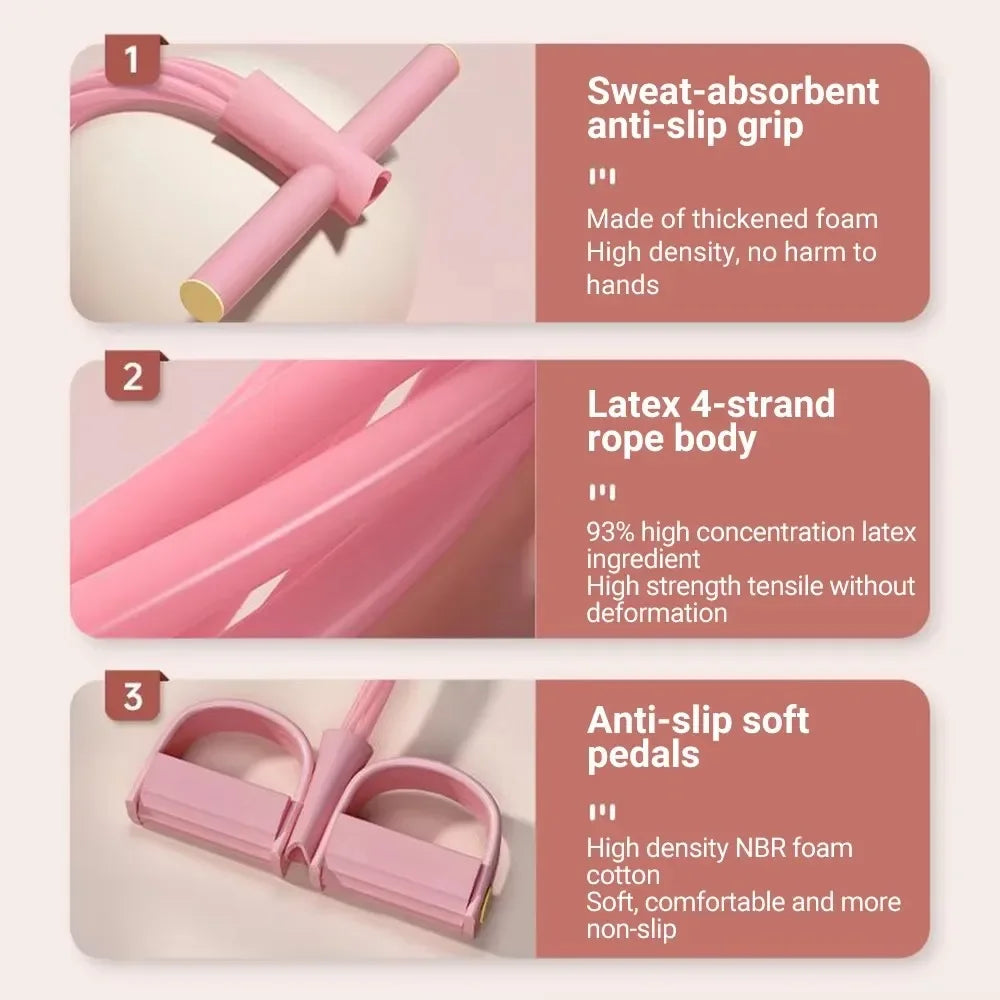 Portable Yoga Pilates Bar Stick with Resistance Band - Innohive