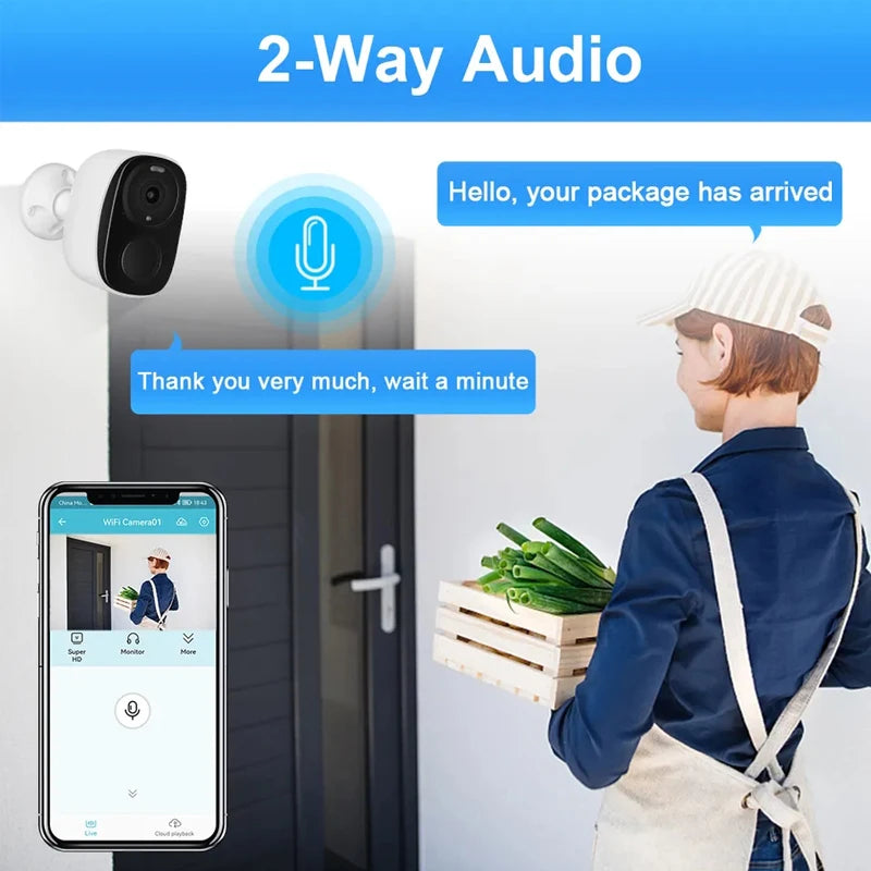 Wireless Outdoor WiFi Security Camera with Siren - Innohive