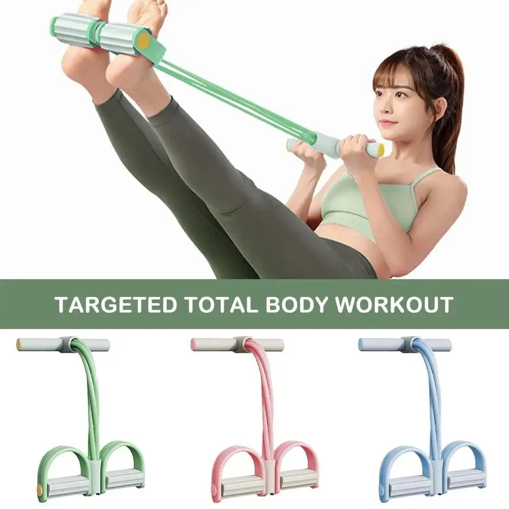 Portable Yoga Pilates Bar Stick with Resistance Band - Innohive