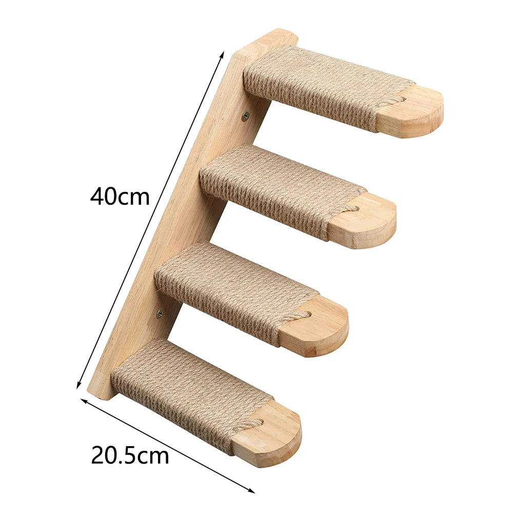 Wall Mounted Cat Climbing Shelf With Sisal - Innohive