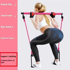 Portable Yoga Pilates Bar Stick with Resistance Band - Innohive