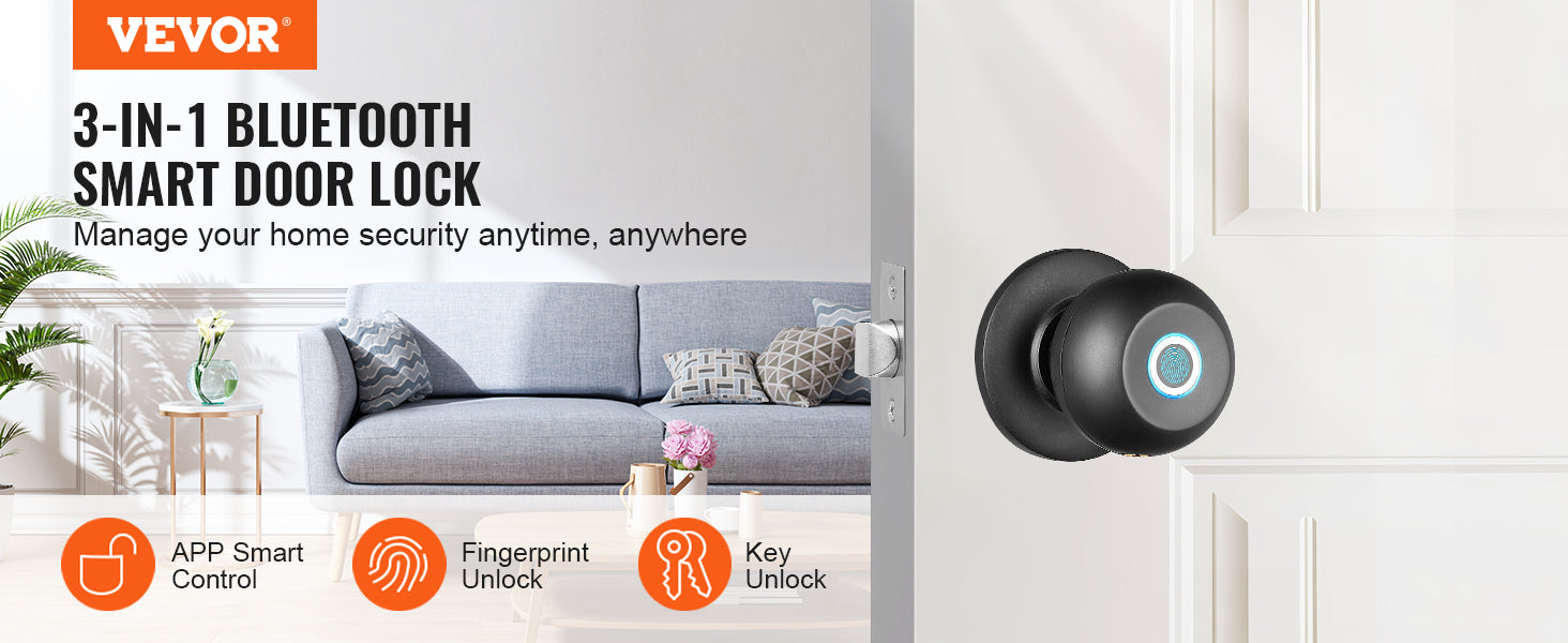 Smart Biometric Door Knob Lock with APP - Innohive