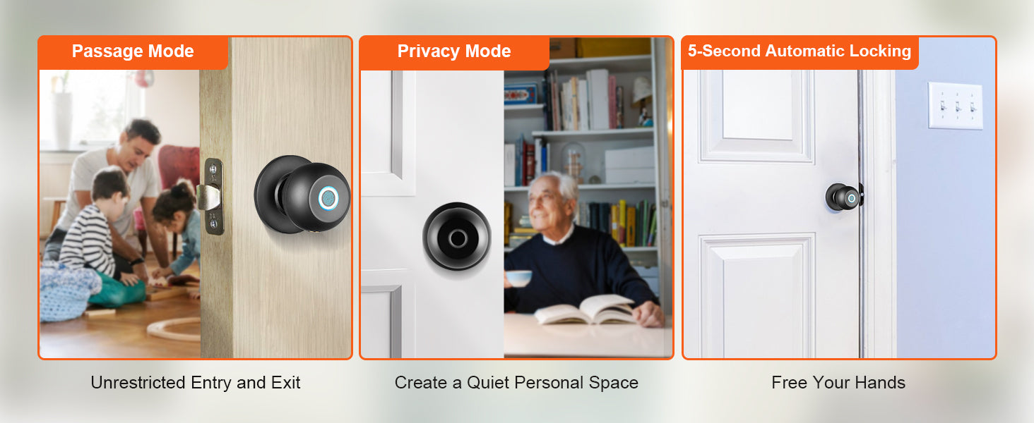 Smart Biometric Door Knob Lock with APP - Innohive